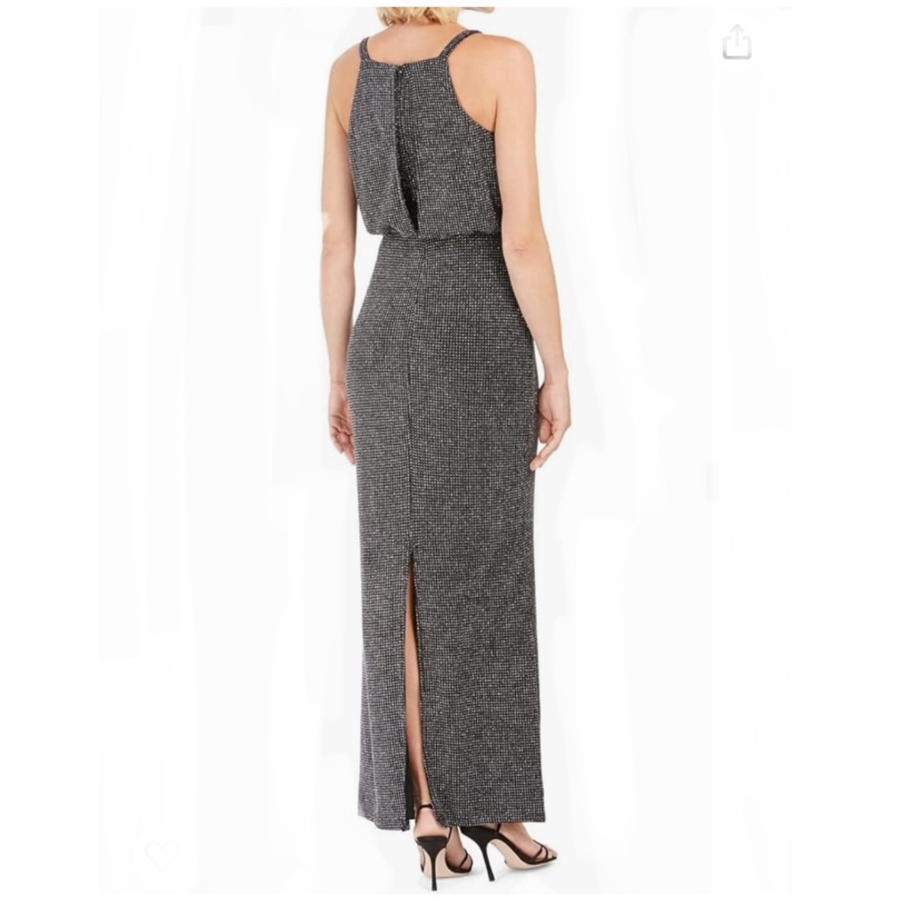 Vince Camuto MetallicV-Neck Evening Dress Size 8